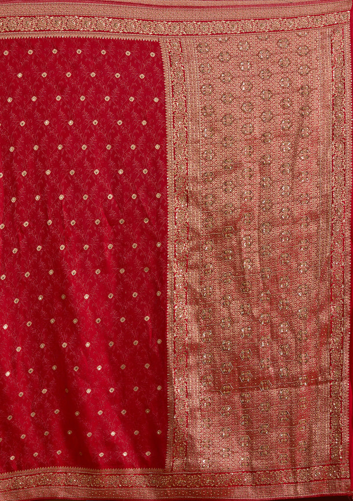 Red Aariwork Pure Silk Silk_Saree