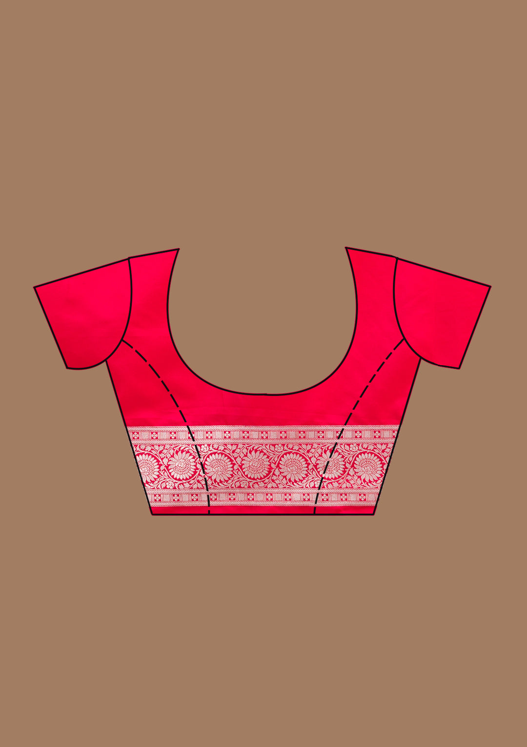 Red Zardozi (Silver) Art Silk Silk_Saree