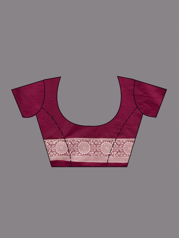 Maroon Zardozi (Silver) Art Silk Silk_Saree