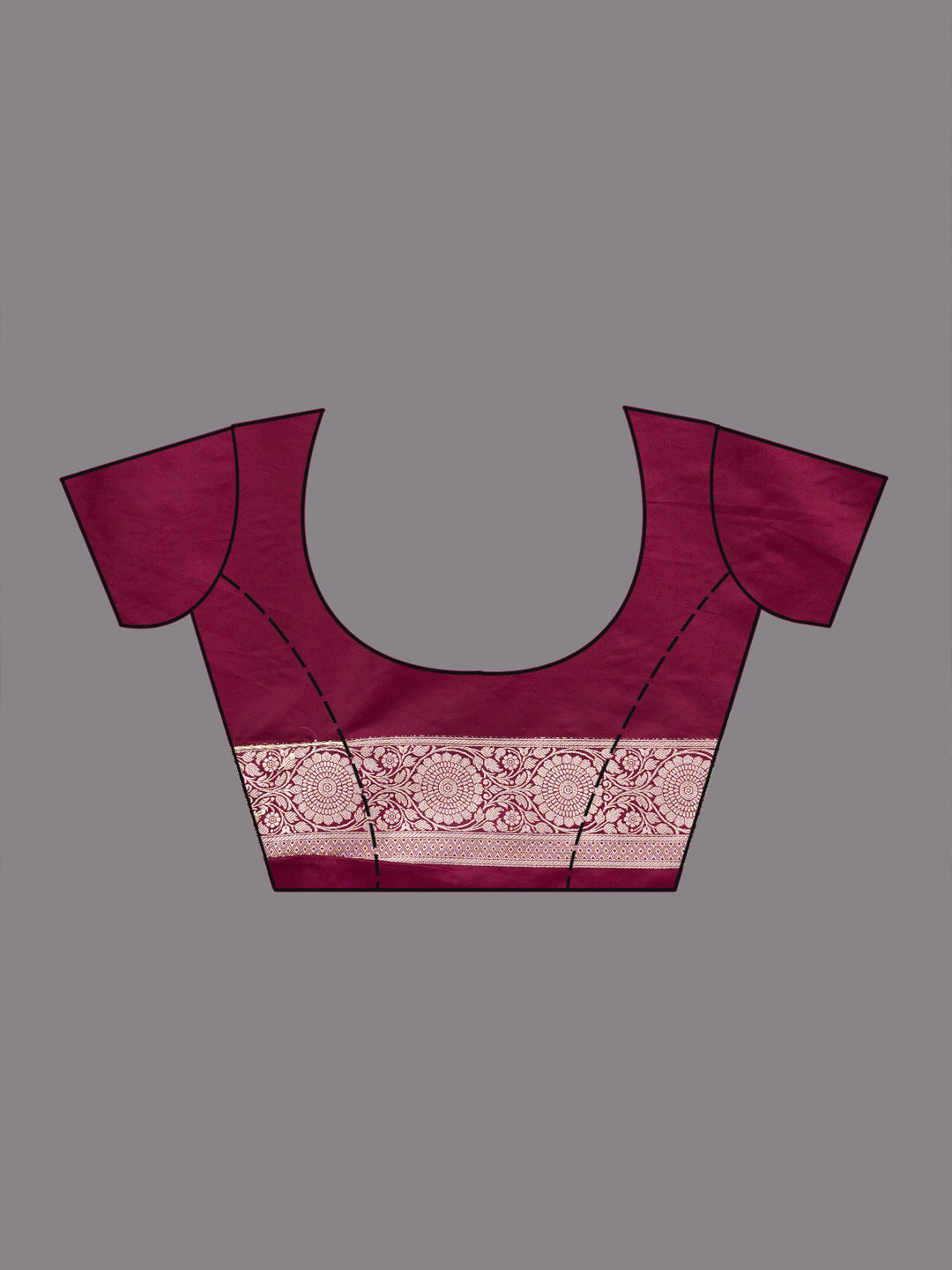 Wine Zardozi (Silver) Art Silk Silk_Saree