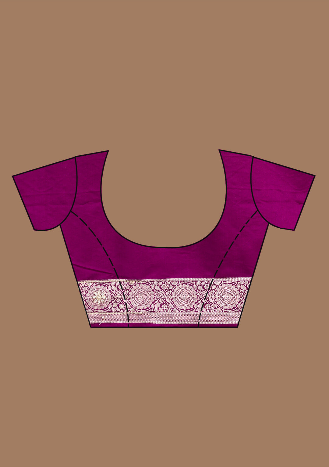 Wine Zardozi (Silver) Art Silk Silk_Saree