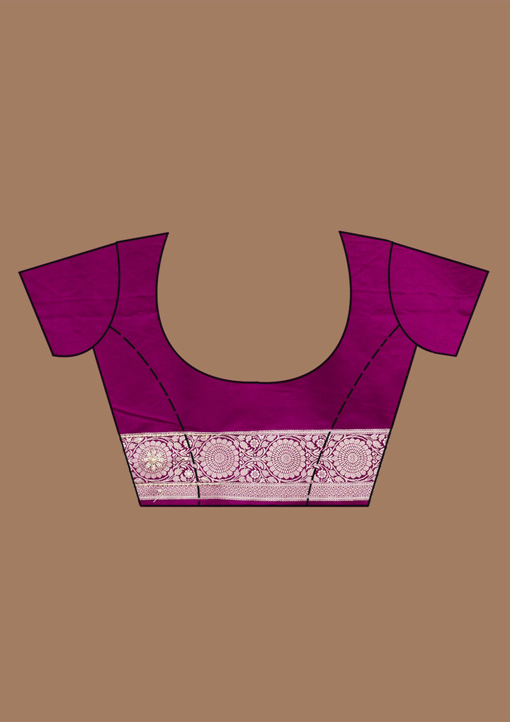 Wine Zardozi (Silver) Art Silk Silk_Saree