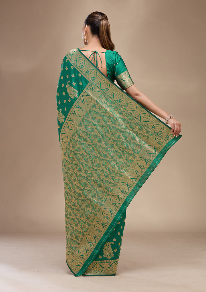 Green Zariwork (Gold) Art Silk Silk_Saree