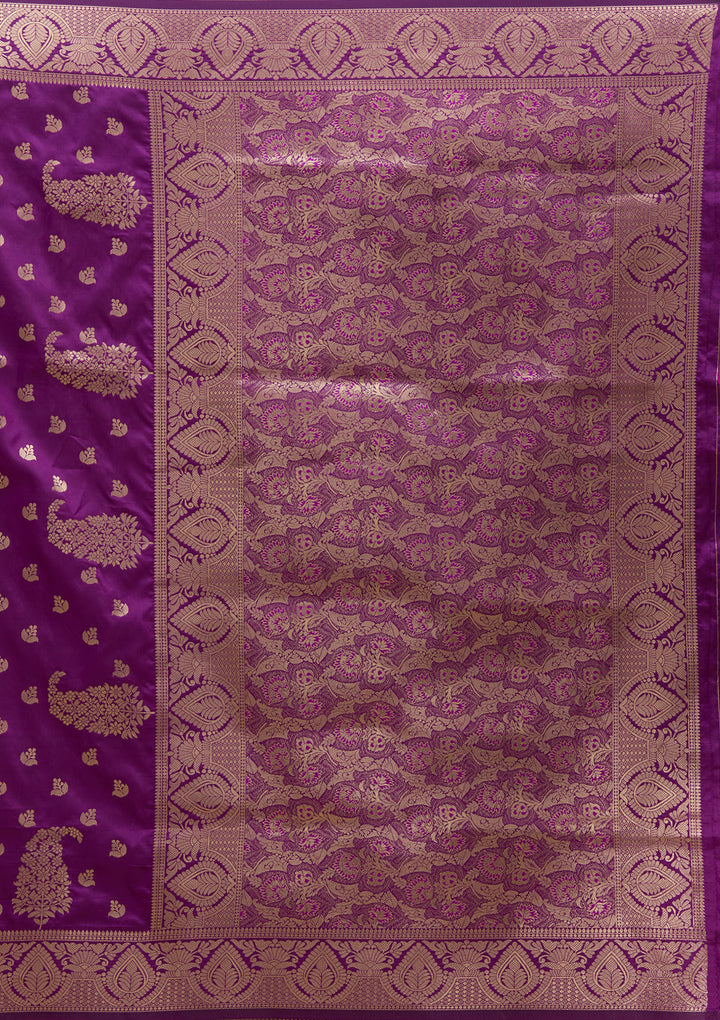 Violet Zariwork (Gold) Art Silk Silk_Saree