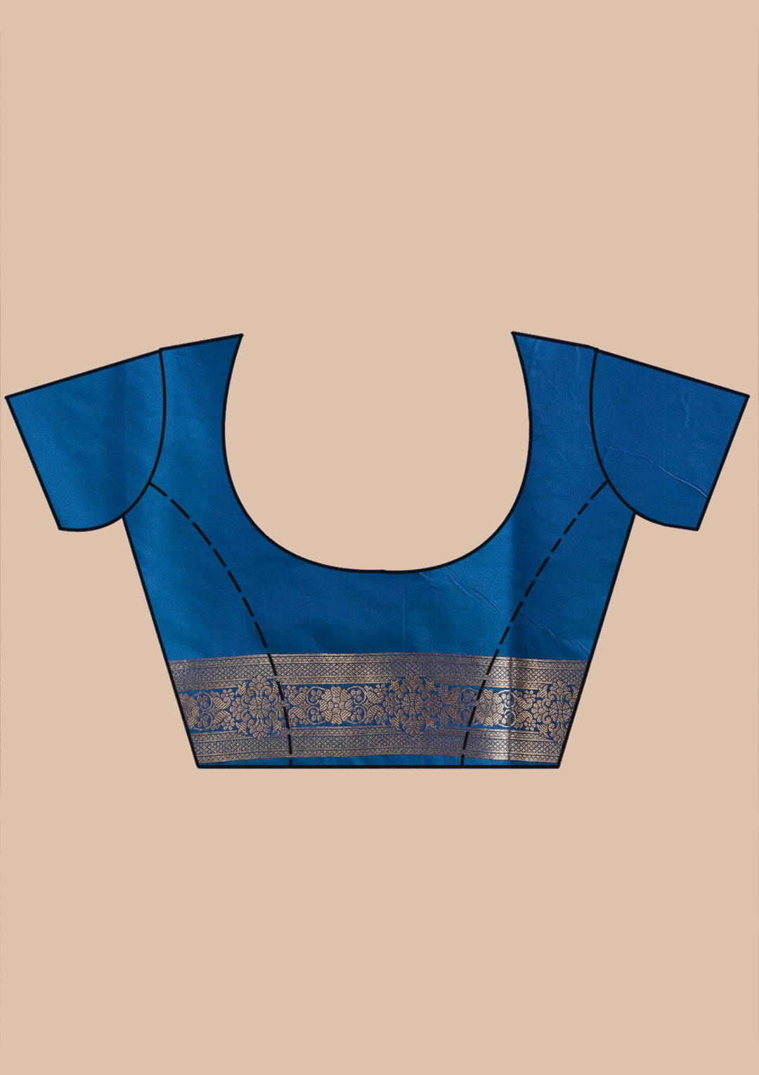 Blue Zariwork (Gold) Art Silk Silk_Saree