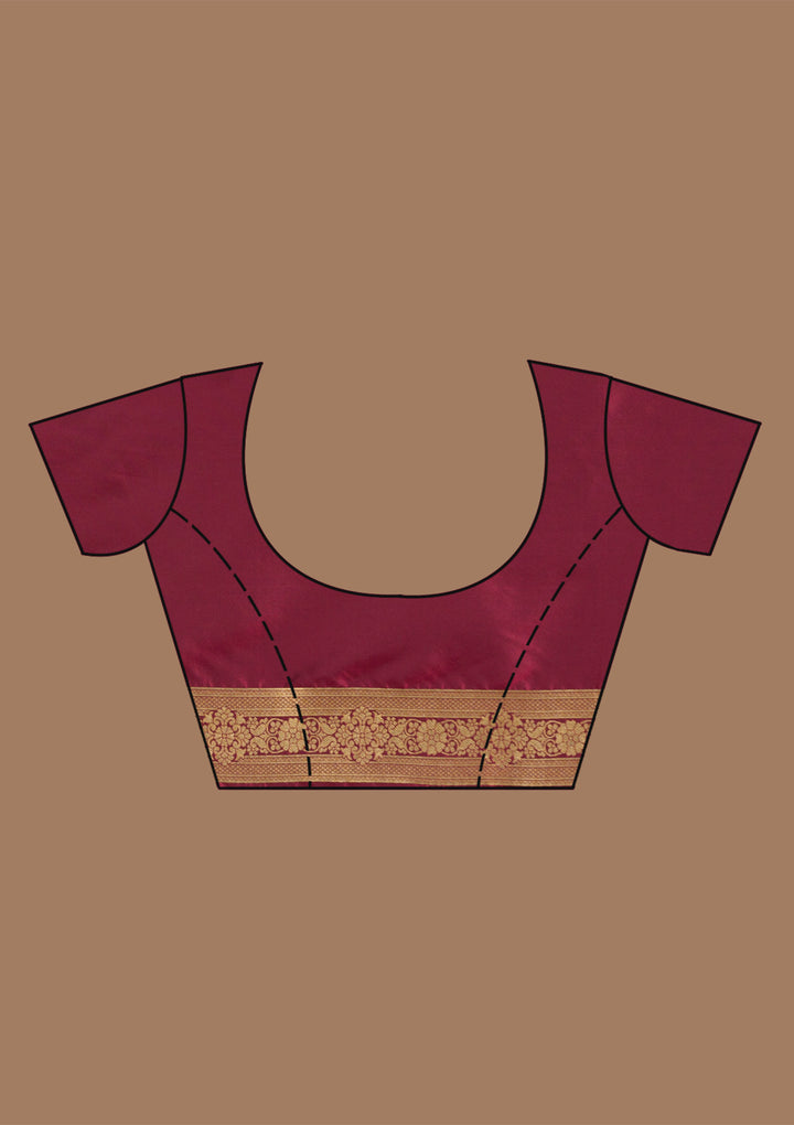 Maroon Zariwork Art Silk Saree
