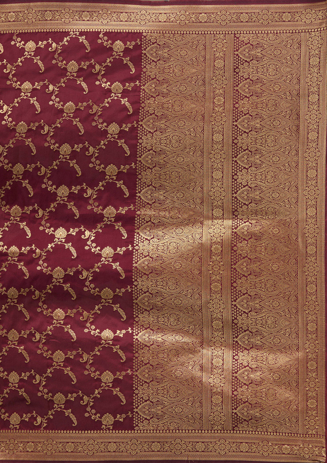 Maroon Zariwork Art Silk Saree