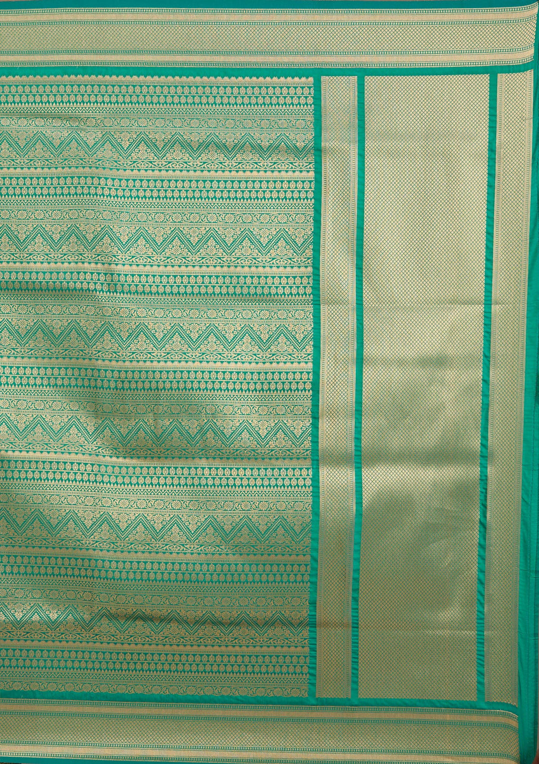 Bottle Green Zariwork Art Silk Saree