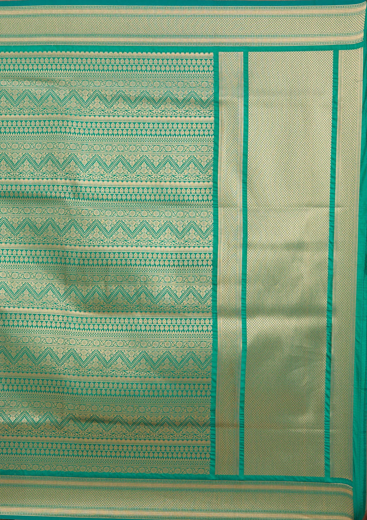 Bottle Green Zariwork Art Silk Saree