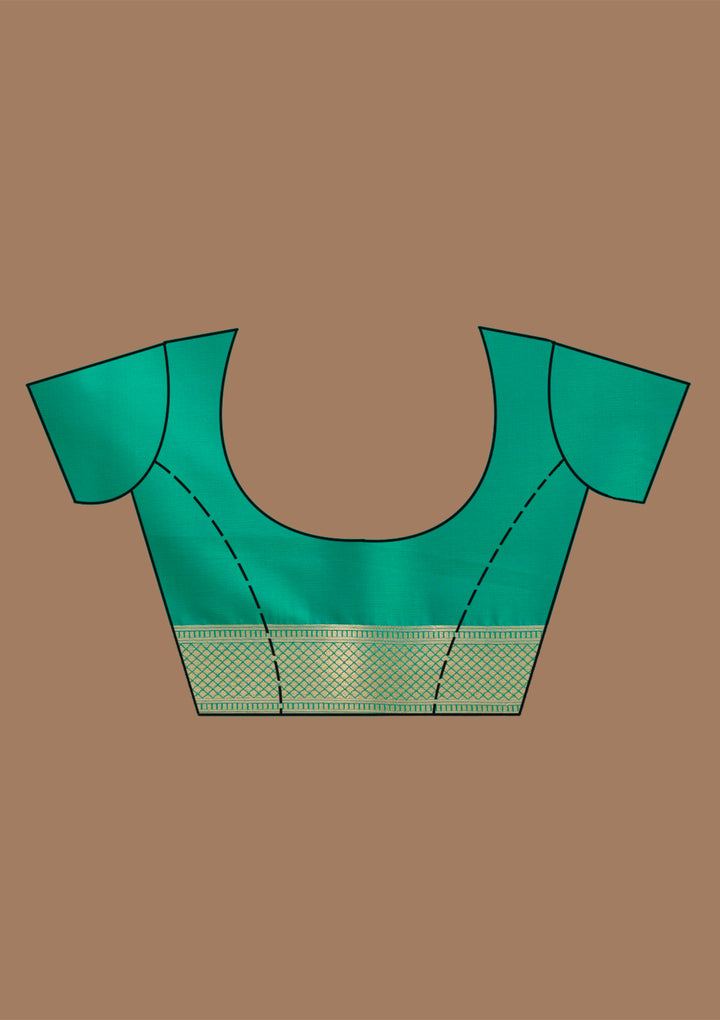 Bottle Green Zariwork Art Silk Saree