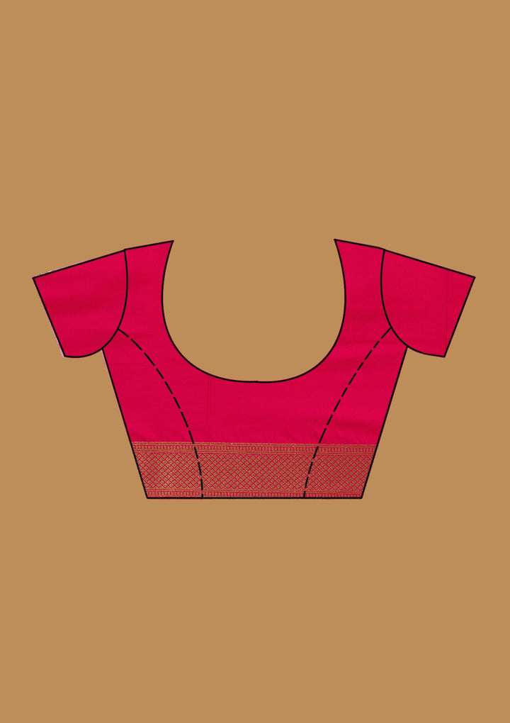 Rani Pink Zariwork (Gold) Art Silk Silk_Saree