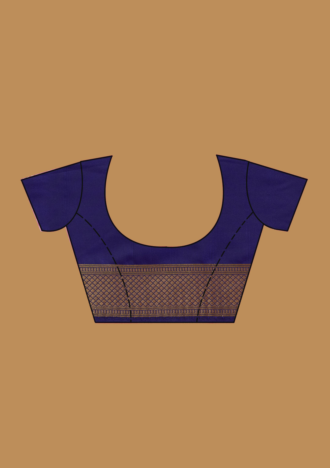 Royal Blue Zariwork (Gold) Art Silk Silk_Saree