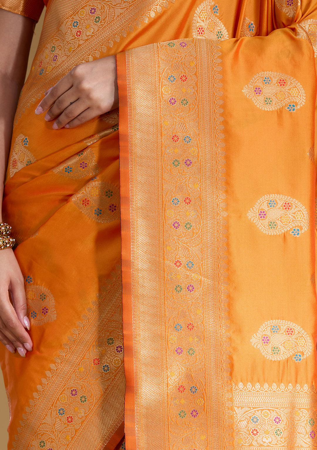 Mustard Zariwork Art Silk Silk_Saree