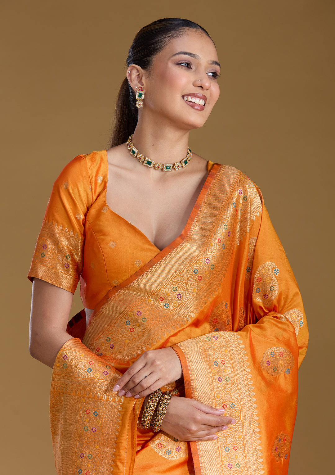 Mustard Zariwork Art Silk Silk_Saree