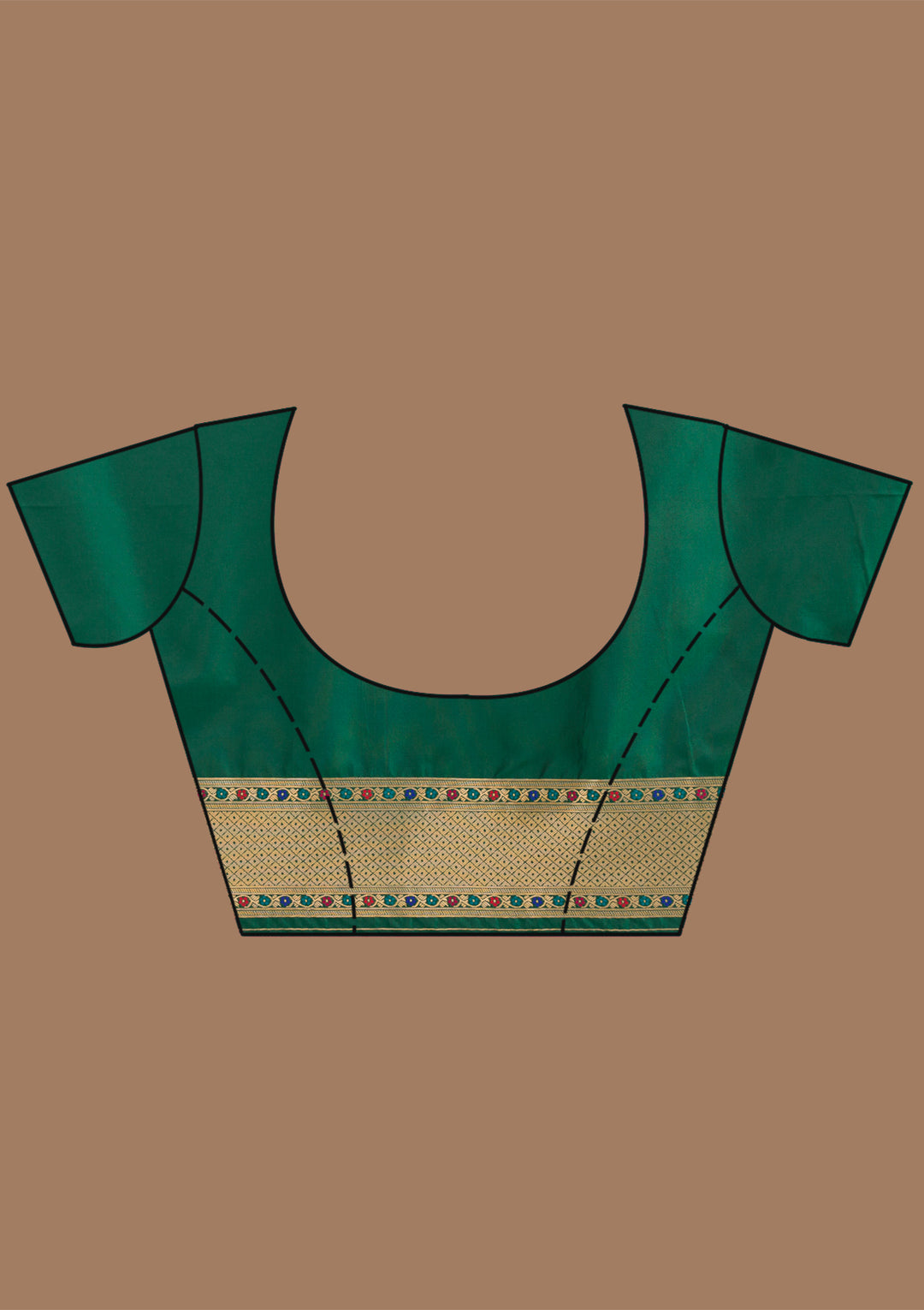 Bottle Green Zariwork Art Silk Saree