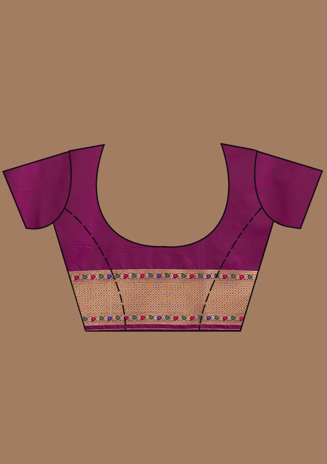 Wine Zariwork Art Silk Saree