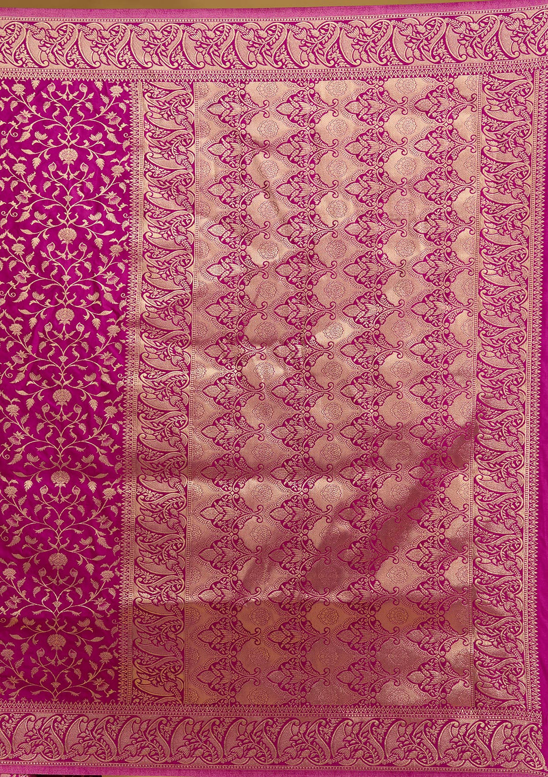 Violet Zariwork (Gold) Art Silk Saree