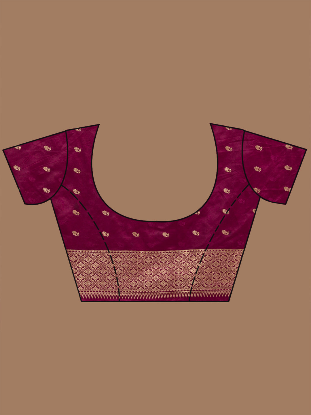 Wine Zariwork Art Silk Saree