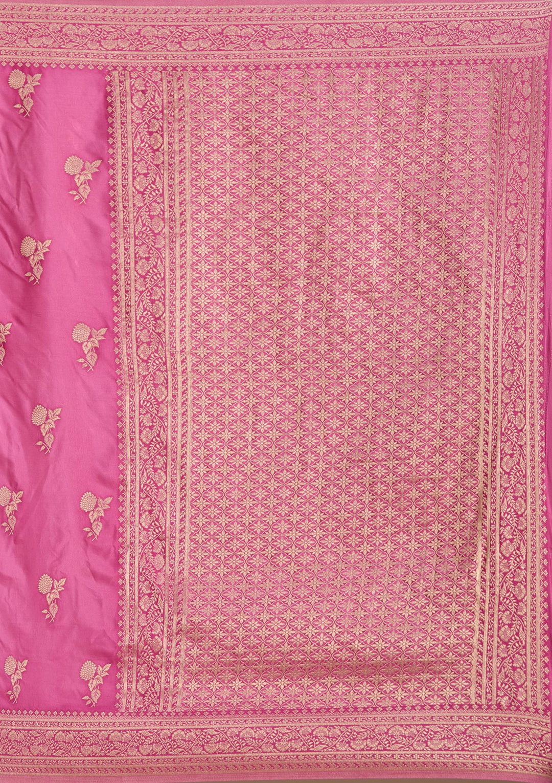 Baby Pink Zariwork Art Silk Saree