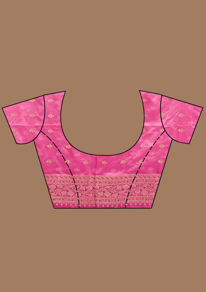 Baby Pink Zariwork Art Silk Saree