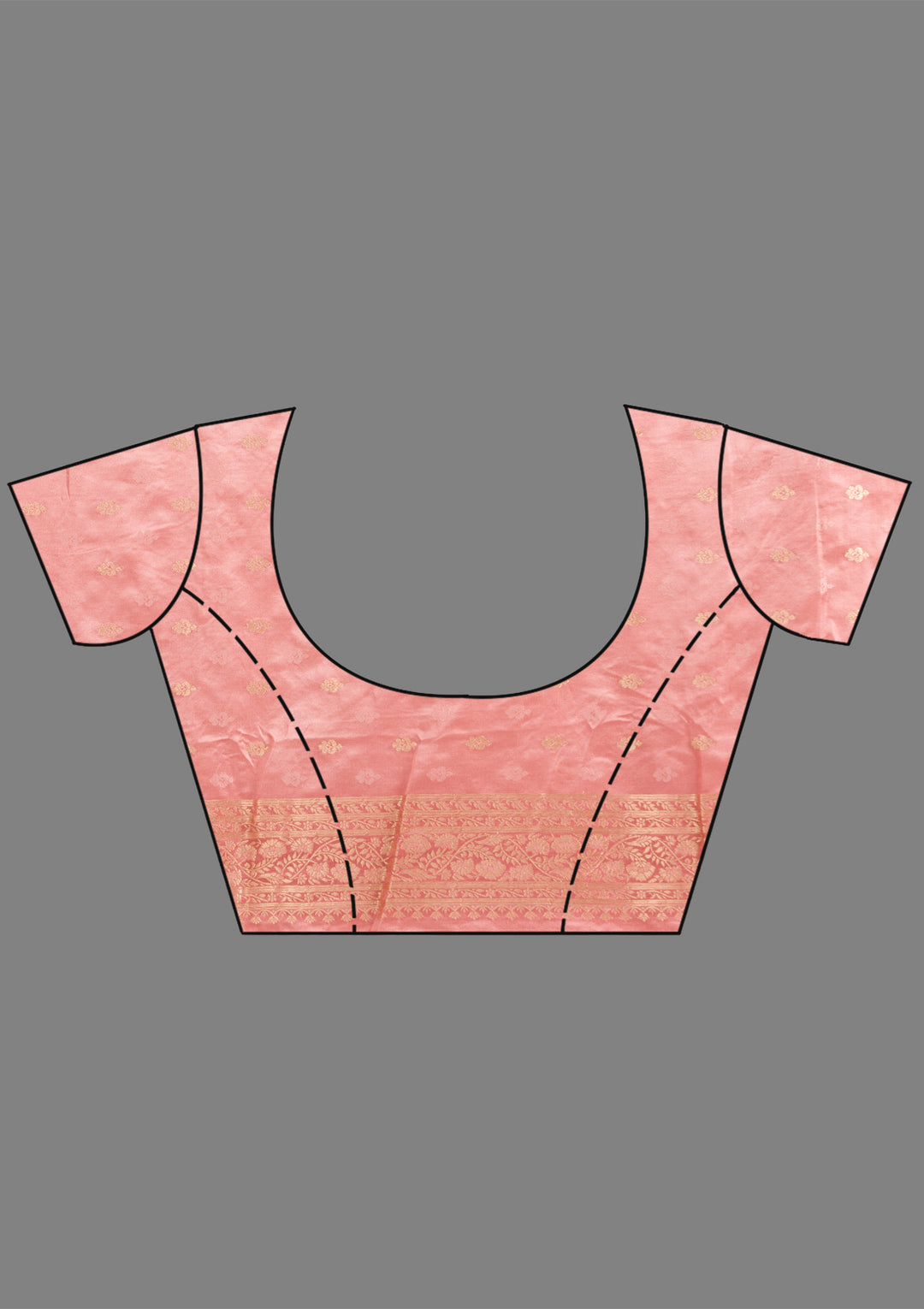 Onion Pink Zariwork Art Silk Saree