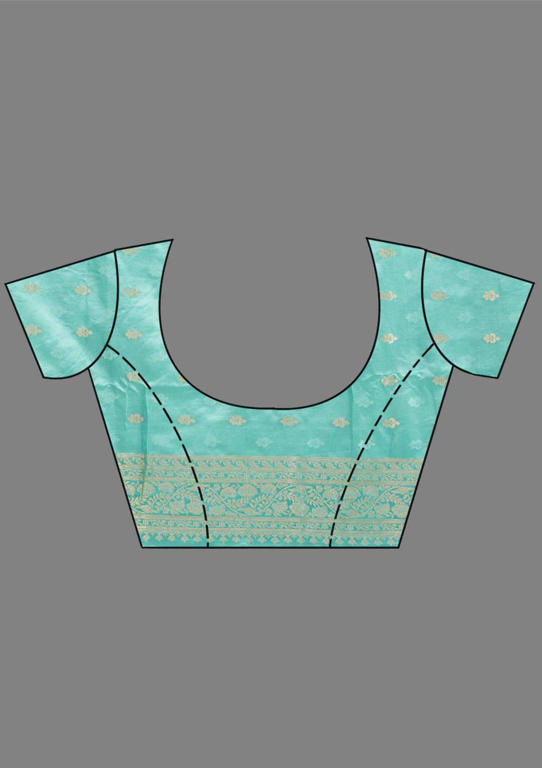 Sky Blue Zariwork Art Silk Saree