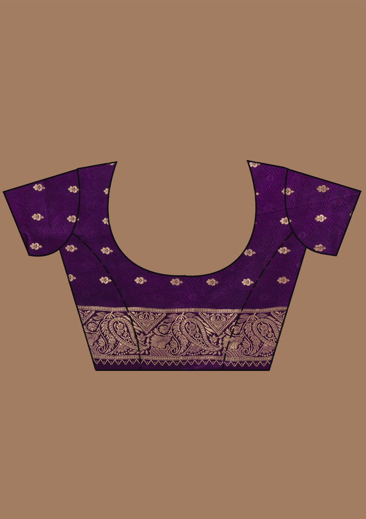 Lavender Zariwork (Gold) Art Silk Silk_Saree