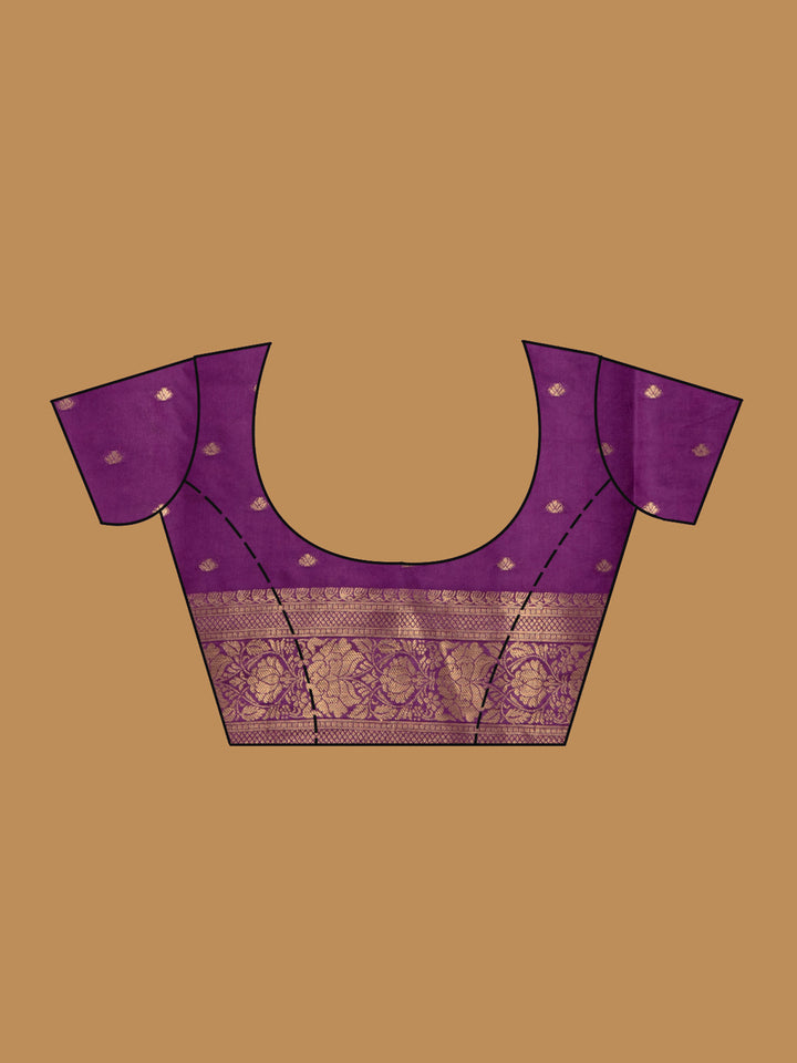 Violet Zariwork (Gold) Art Silk Silk_Saree