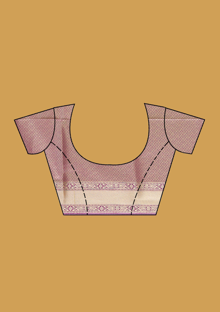 Mauve Zariwork Art Silk Saree