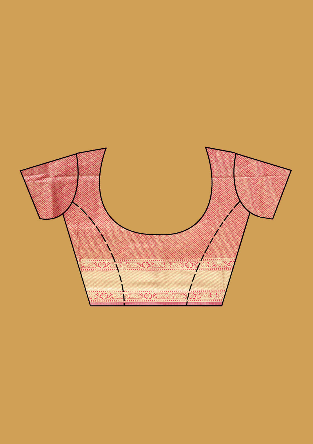 Rust Zariwork Art Silk Saree