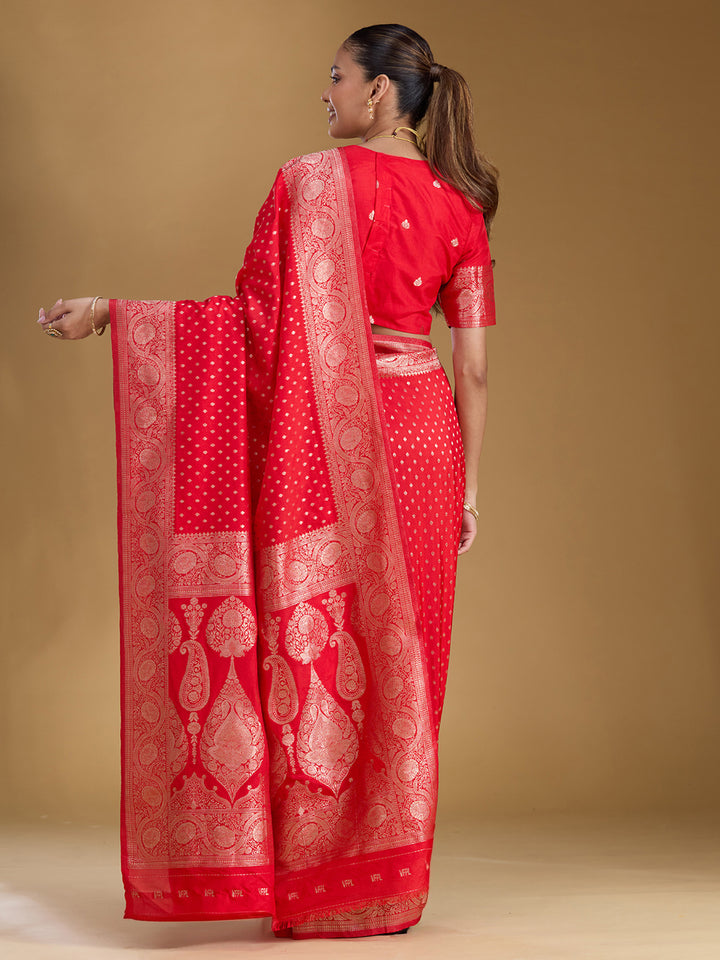 Red Zariwork Art Silk Silk_Saree