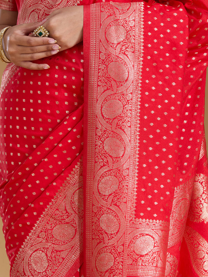 Red Zariwork Art Silk Silk_Saree