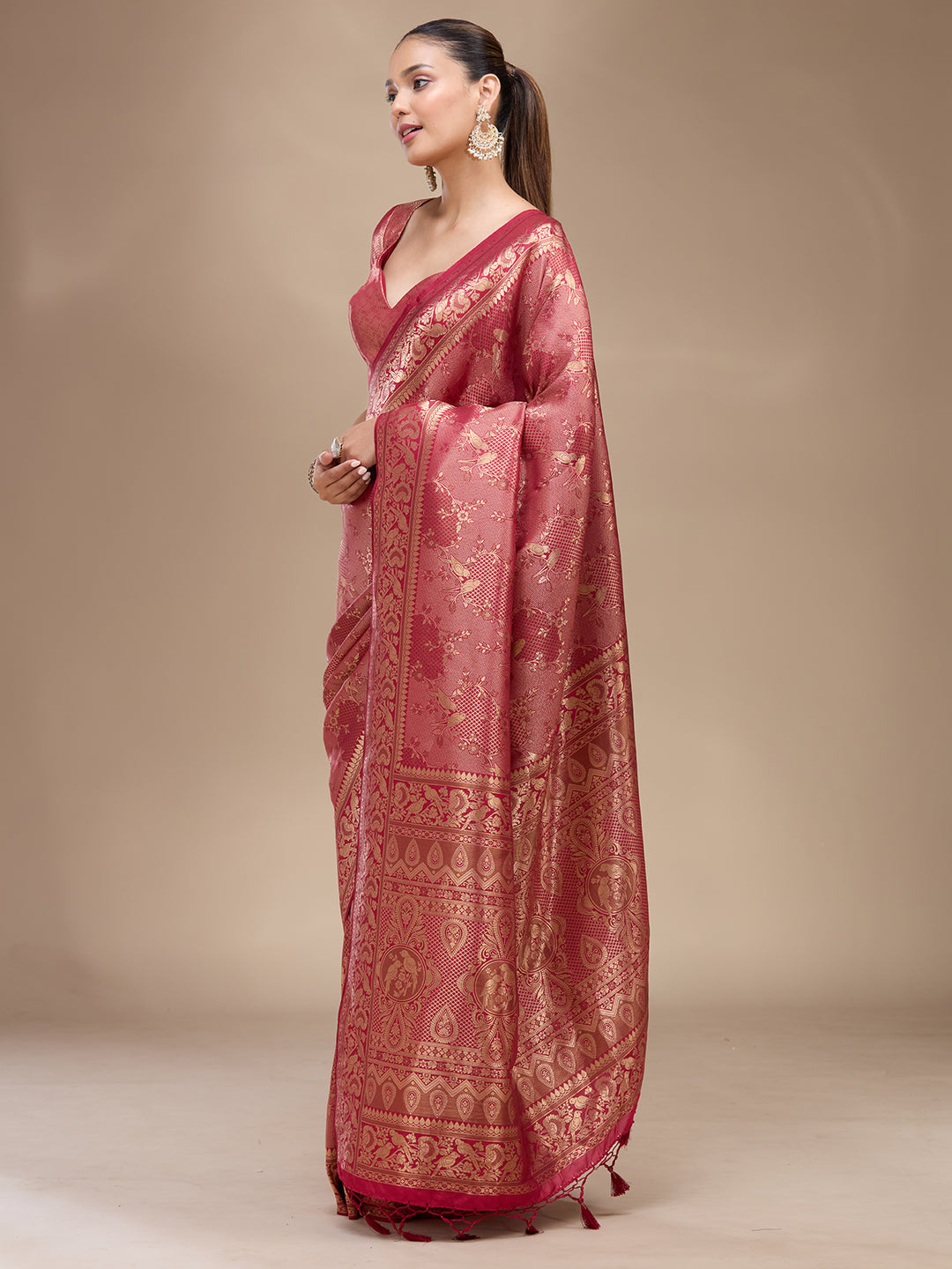Maroon Zariwork Silk Silk_Saree
