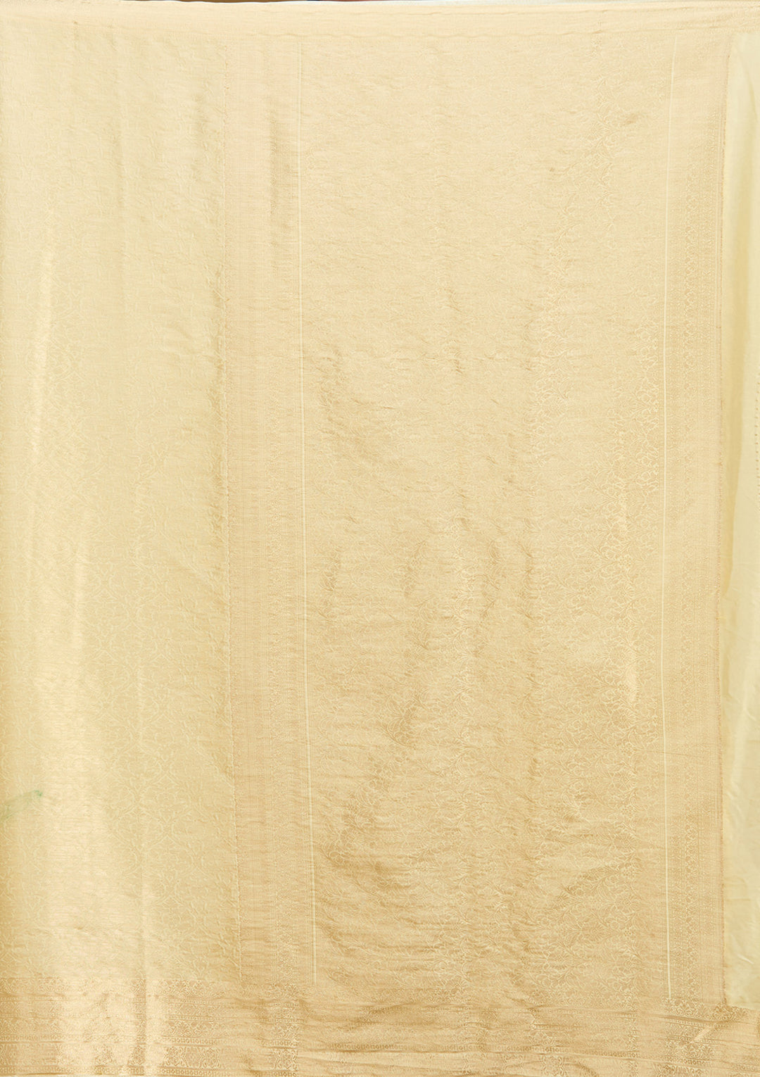 Cream Zariwork Georgette Silk Saree