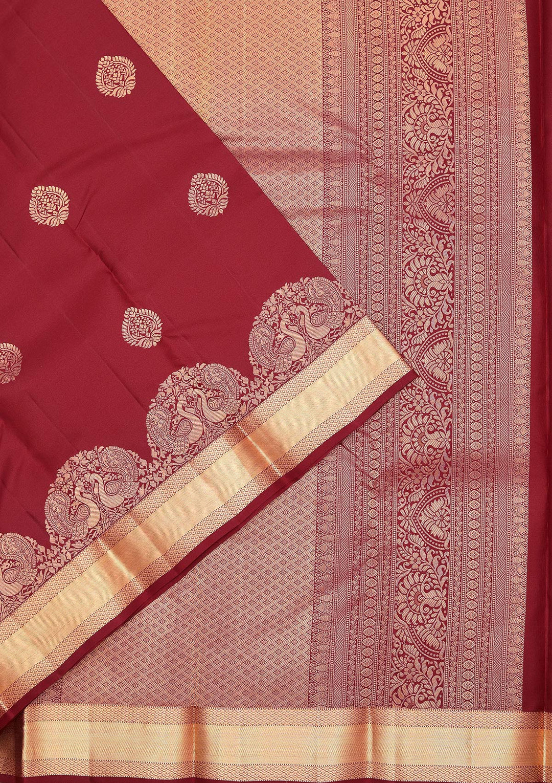 Brown Zariwork Pure Silk Saree