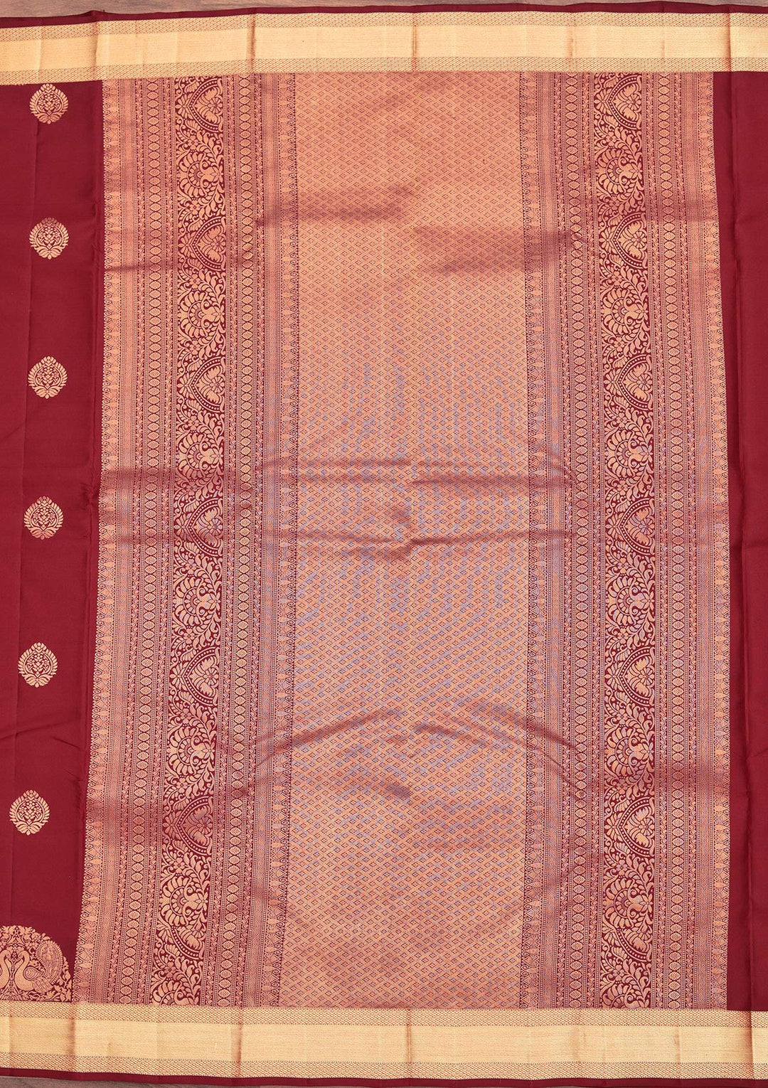 Brown Zariwork Pure Silk Saree