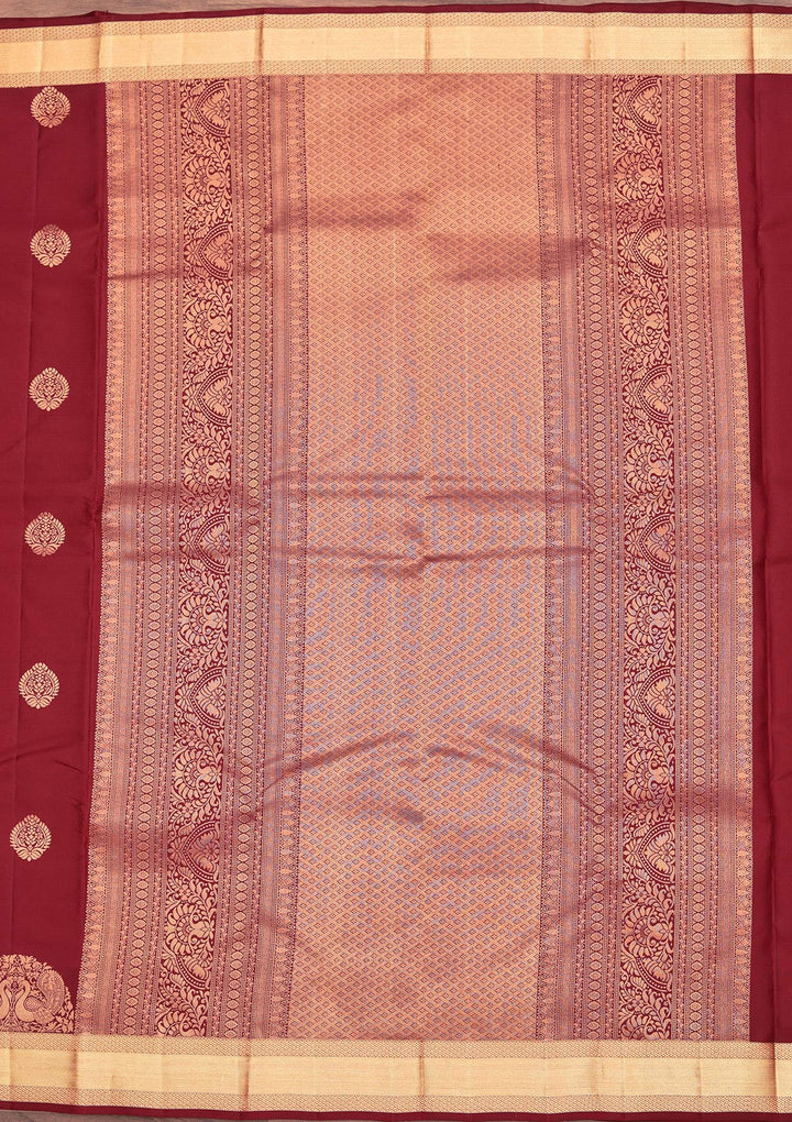 Brown Zariwork Pure Silk Saree