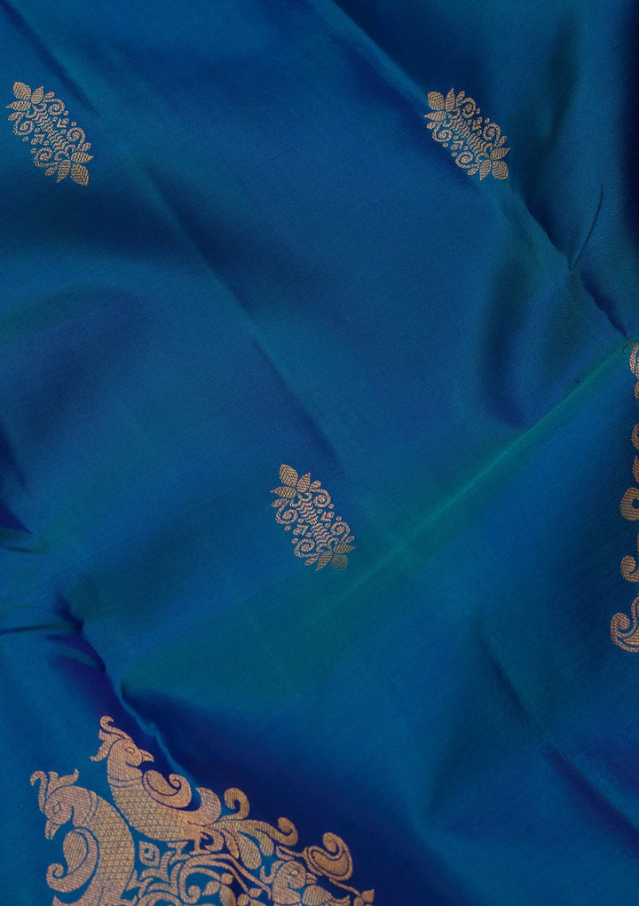 Blue Zariwork Silk Saree