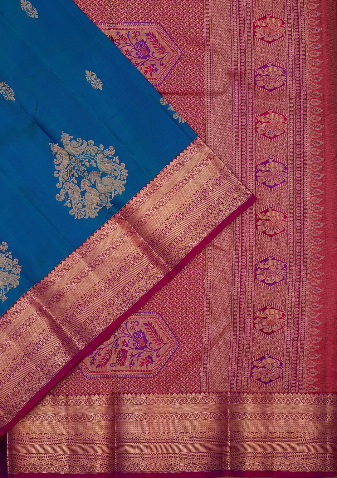 Blue Zariwork Silk Saree