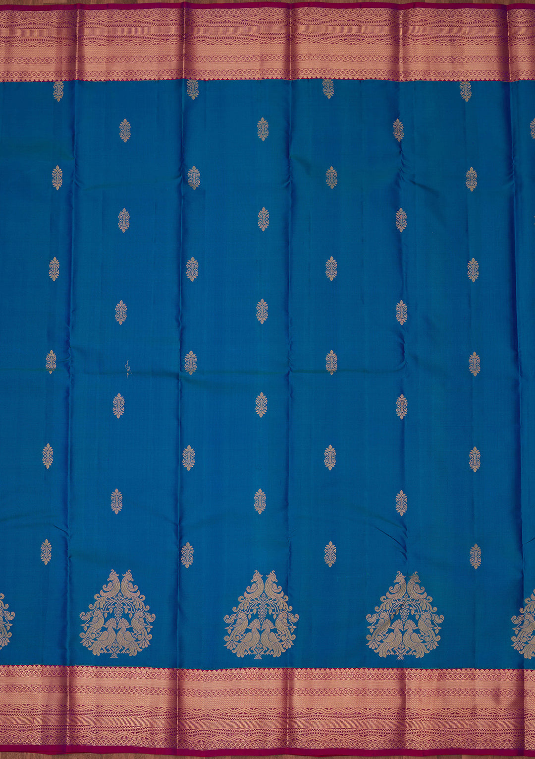 Blue Zariwork Silk Saree