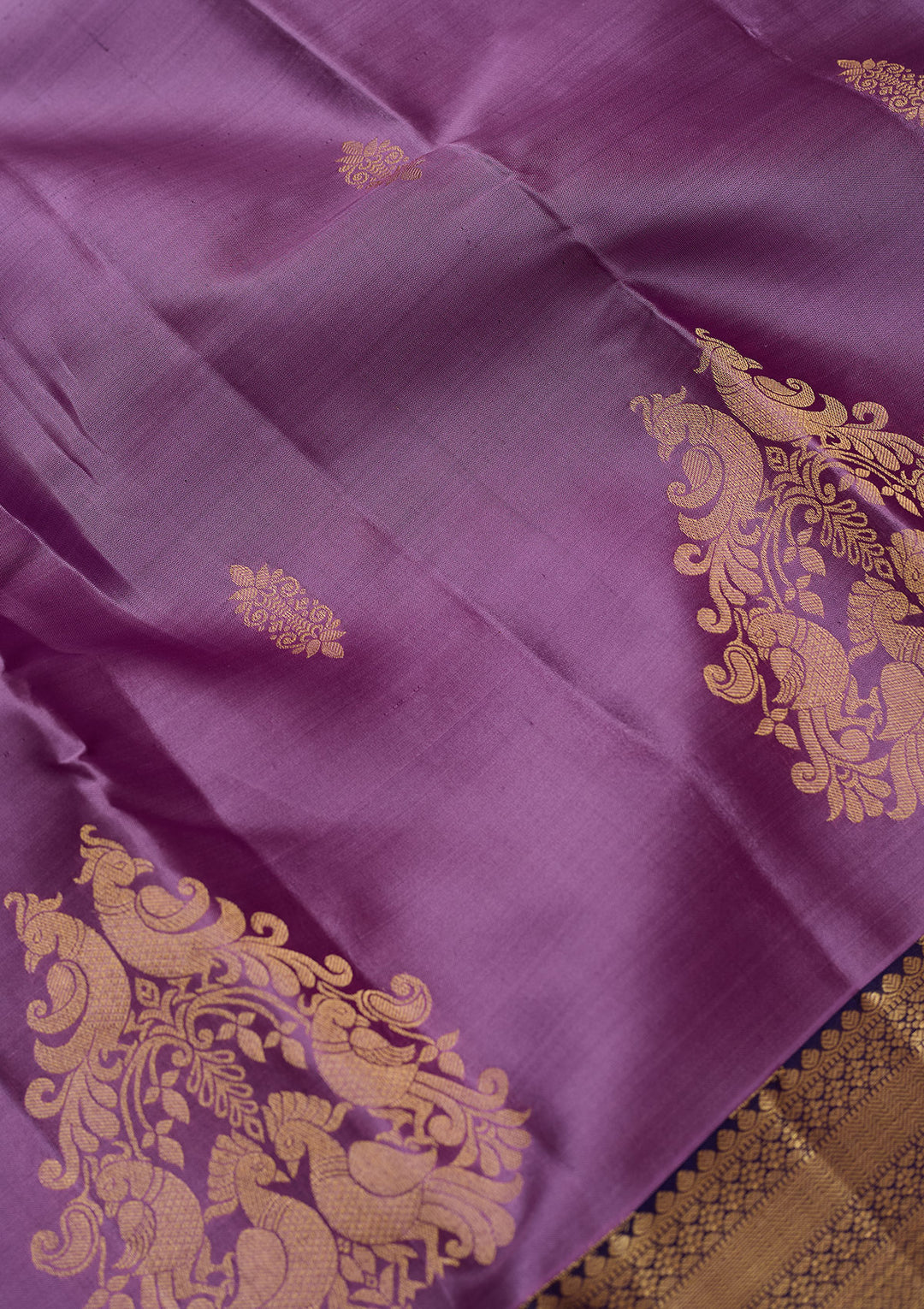 Lavender Zariwork (Gold) Silk Silk_Saree
