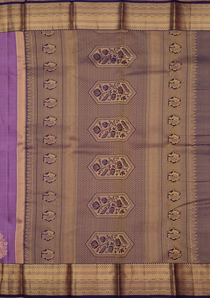 Lavender Zariwork (Gold) Silk Silk_Saree