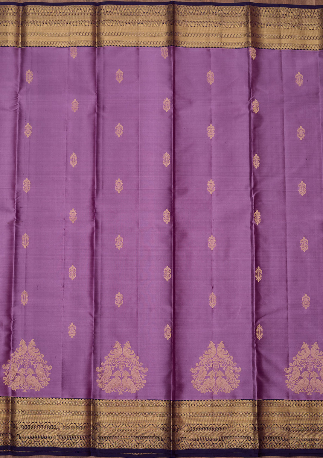 Lavender Zariwork (Gold) Silk Silk_Saree