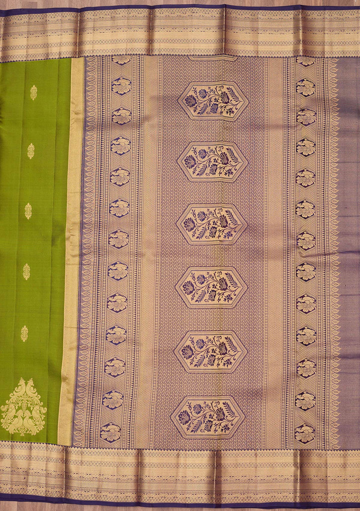 Mehendi Zariwork (Gold) Silk Silk_Saree