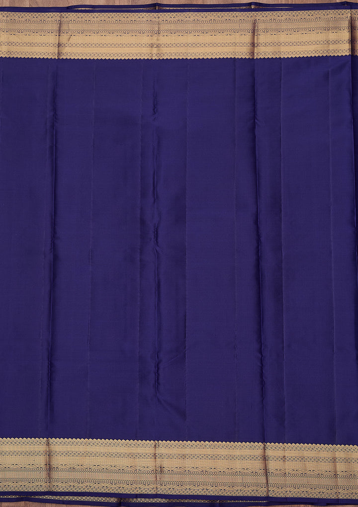 Parrot Green Zariwork (Gold) Silk Silk_Saree