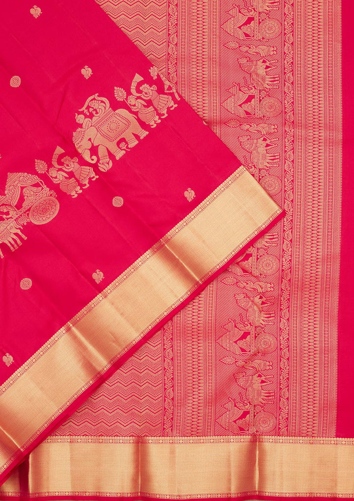 Pink Zariwork Pure Silk Saree