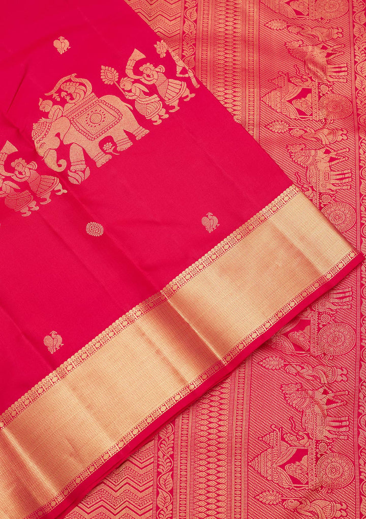 Pink Zariwork Pure Silk Saree
