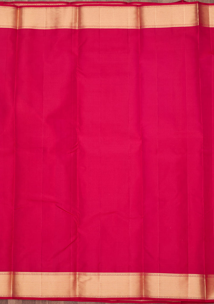 Rani Pink Zariwork (Gold) Silk Silk_Saree