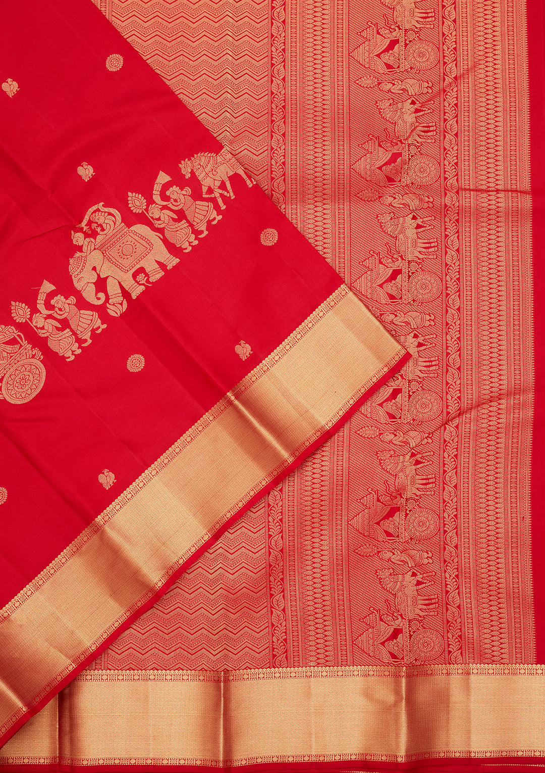 Red Zariwork Pure Silk Saree