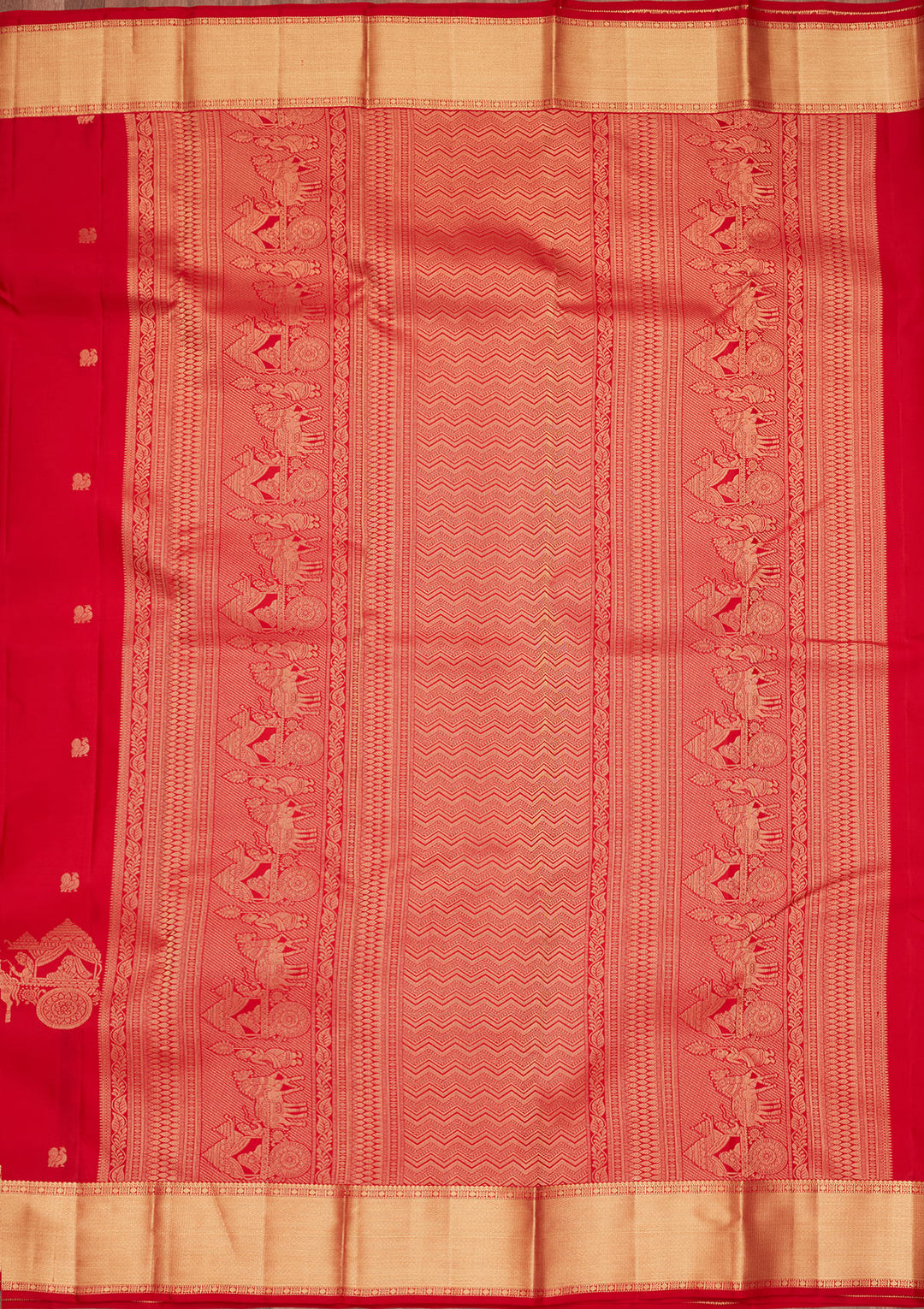 Red Zariwork Pure Silk Saree